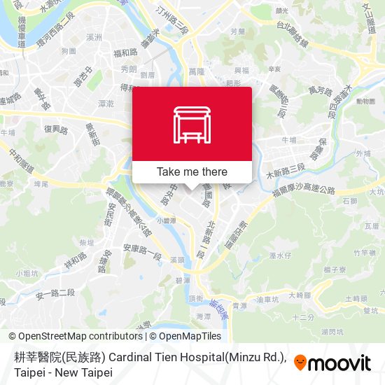 耕莘醫院(民族路) Cardinal Tien Hospital(Minzu Rd.)地圖