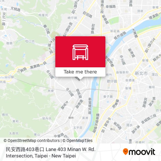 民安西路403巷口 Lane 403 Minan W. Rd. Intersection map