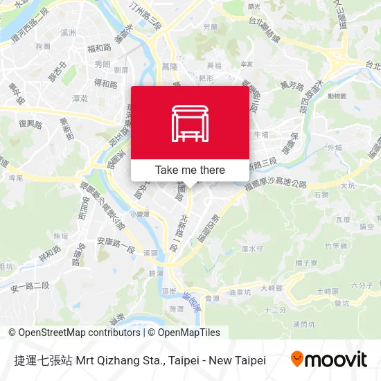 捷運七張站 Mrt Qizhang Sta.地圖