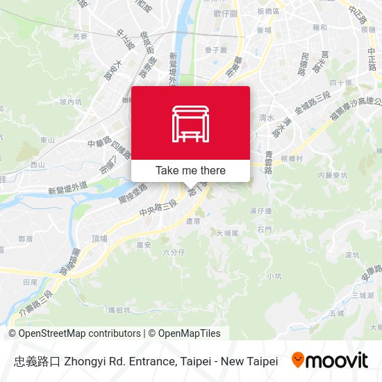 忠義路口 Zhongyi Rd. Entrance map
