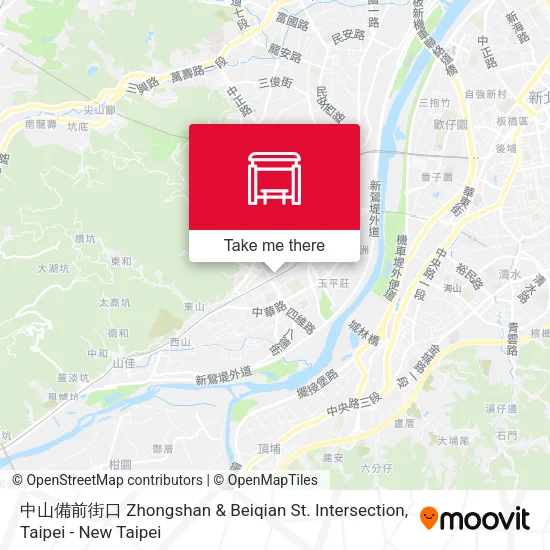 中山備前街口 Zhongshan & Beiqian St. Intersection map