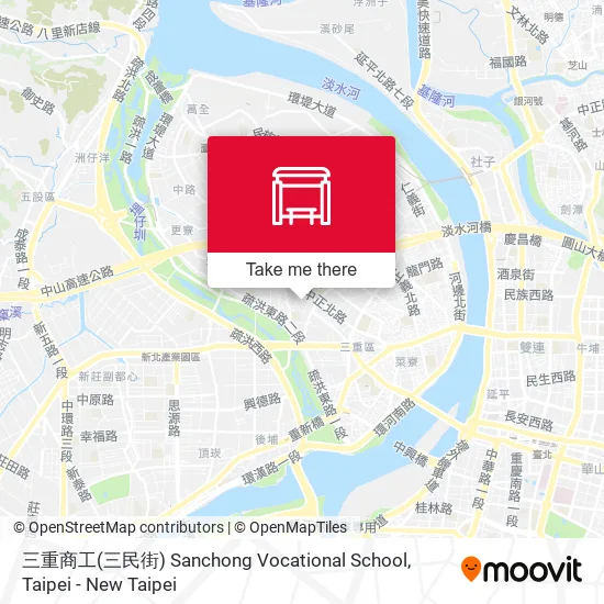 三重商工(三民街) Sanchong Vocational School map