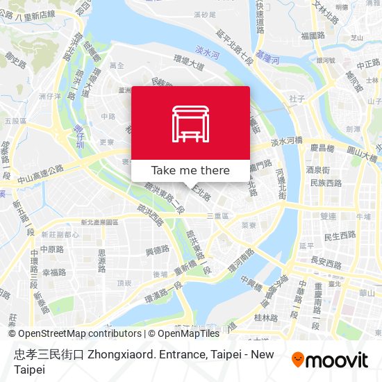 忠孝三民街口 Zhongxiaord. Entrance map