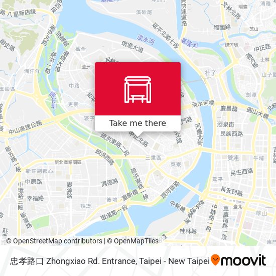 忠孝路口 Zhongxiao Rd. Entrance map