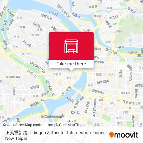 正義重新路口 Jinguo & Theater Intersection map