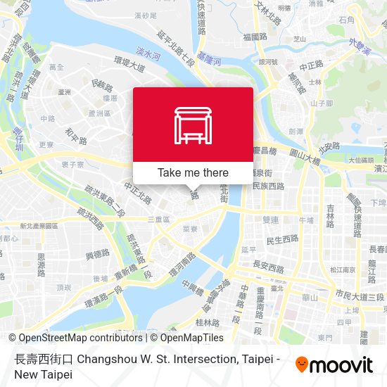 長壽西街口 Changshou W. St. Intersection地圖