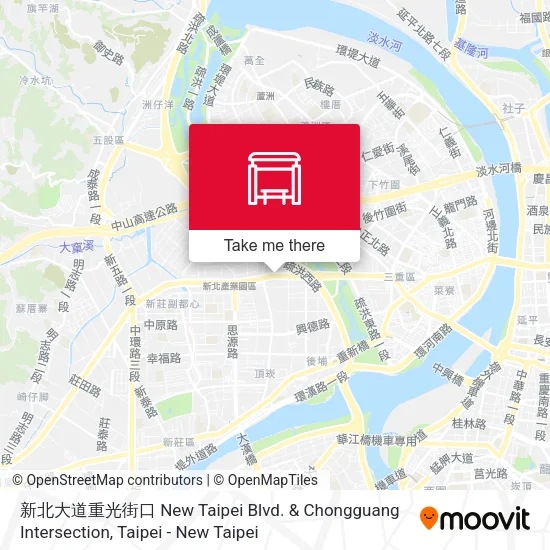 新北大道重光街口 New Taipei Blvd. & Chongguang Intersection map