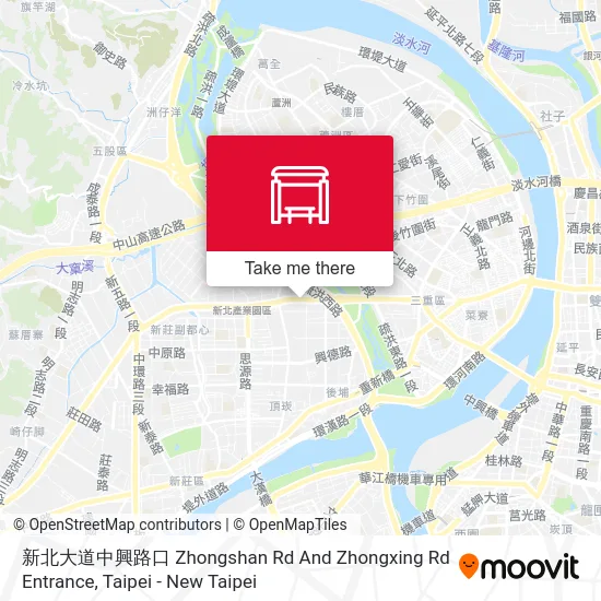 新北大道中興路口 Zhongshan Rd And Zhongxing Rd Entrance map