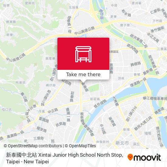 新泰國中北站 Xintai Junior High School North Stop map