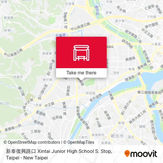 新泰復興路口 Xintai Junior High School S. Stop map