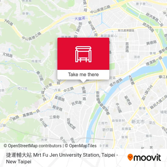 捷運輔大站 Mrt Fu Jen University Station map