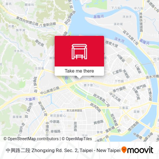 中興路二段 Zhongxing Rd. Sec. 2 map