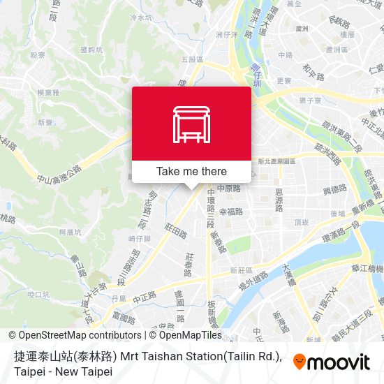 捷運泰山站(泰林路) Mrt Taishan Station(Tailin Rd.)地圖