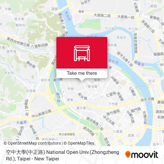 空中大學(中正路) National Open Univ.(Zhongzheng Rd.) map