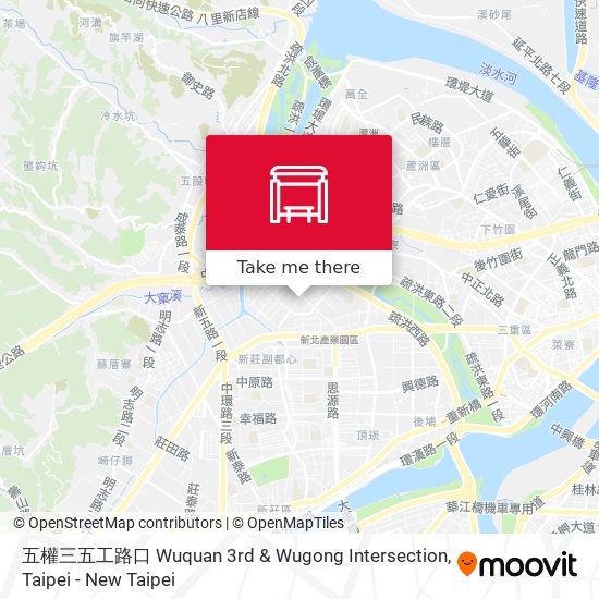 五權三五工路口 Wuquan 3rd & Wugong Intersection map