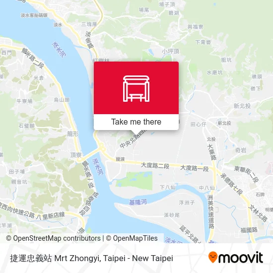 捷運忠義站 Mrt Zhongyi map