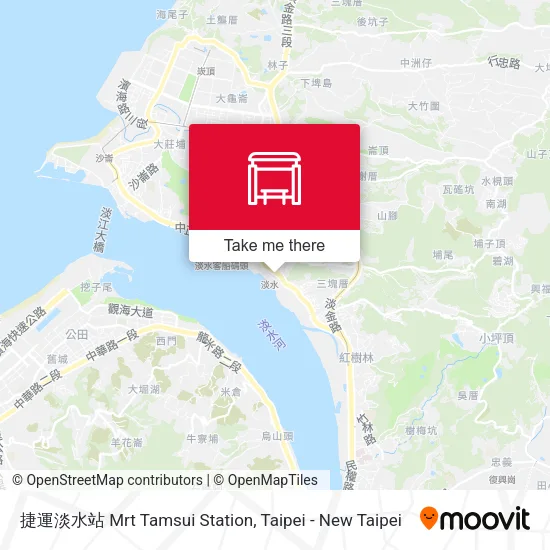 捷運淡水站 Mrt Tamsui Station map
