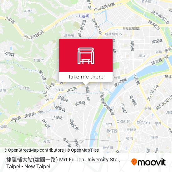 捷運輔大站(建國一路) Mrt Fu Jen University Sta. map