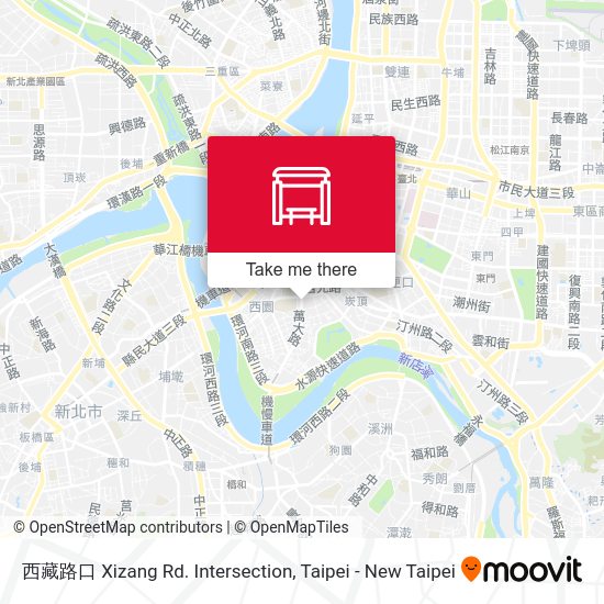 西藏路口 Xizang Rd. Intersection map