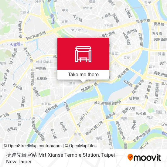 捷運先嗇宮站 Mrt Xianse Temple Station map
