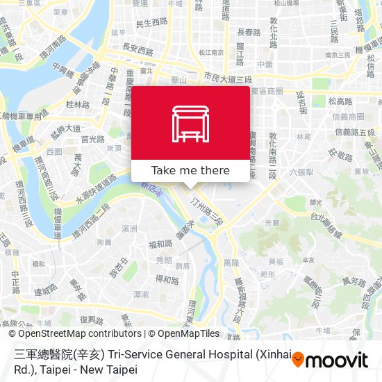 三軍總醫院(辛亥) Tri-Service General Hospital (Xinhai Rd.) map