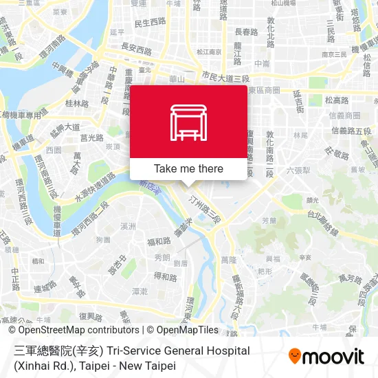 三軍總醫院(辛亥) Tri-Service General Hospital (Xinhai Rd.) map