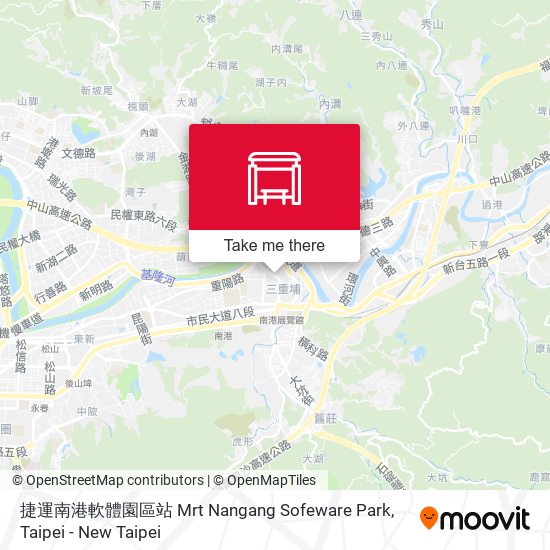 捷運南港軟體園區站 Mrt Nangang Sofeware Park map