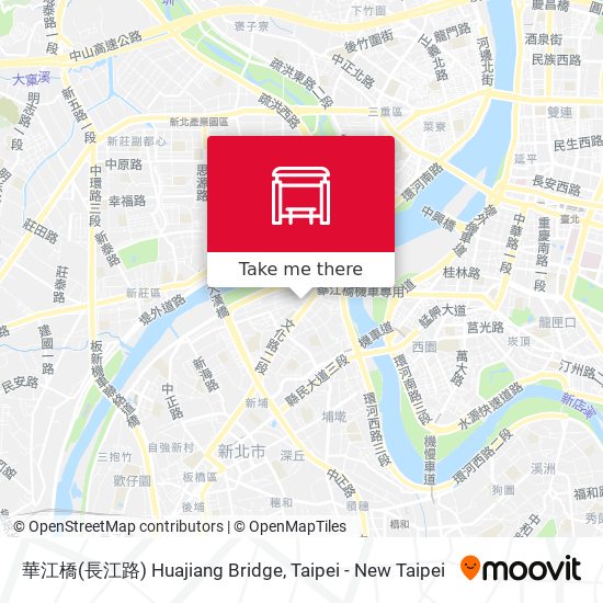 華江橋(長江路) Huajiang Bridge map