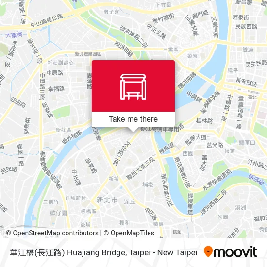華江橋(長江路) Huajiang Bridge map