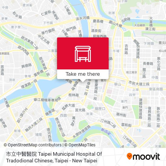 市立中醫醫院 Taipei Municipal Hospital Of Tradodional Chinese map