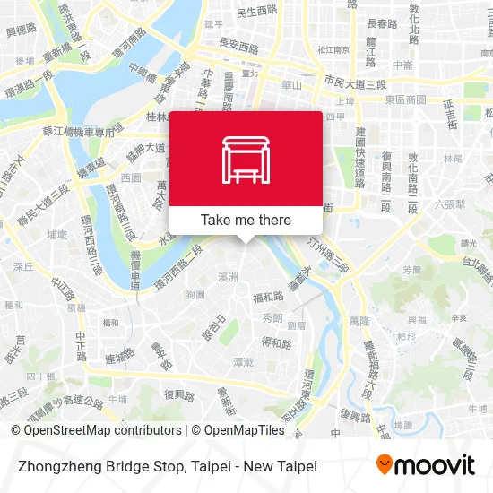中正橋頭 Zhongzheng Bridge Stop地圖