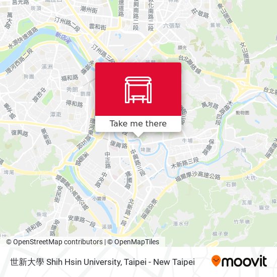 世新大學 Shih Hsin University map