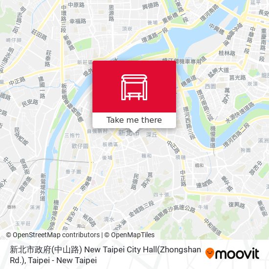 新北市政府(中山路) New Taipei City Hall(Zhongshan Rd.) map