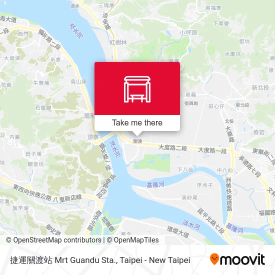 捷運關渡站 Mrt Guandu Sta. map