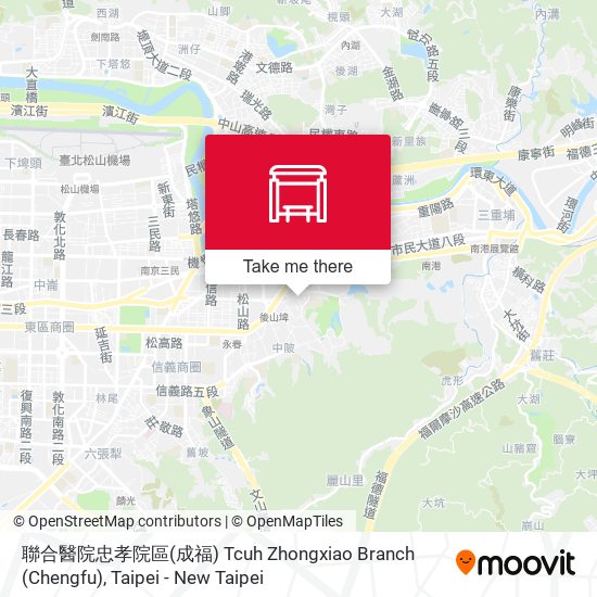 聯合醫院忠孝院區(成福) Tcuh Zhongxiao Branch (Chengfu) map
