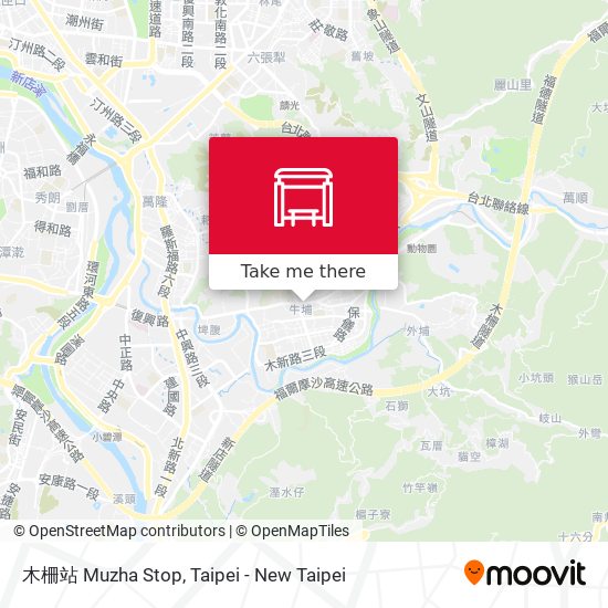 木柵站 Muzha Stop map