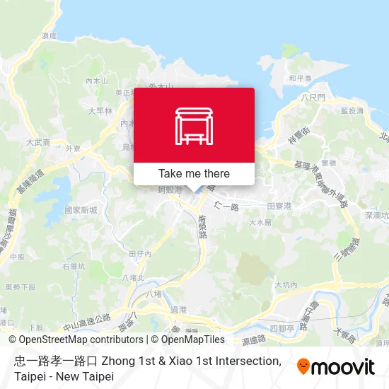 忠一路孝一路口 Zhong 1st & Xiao 1st Intersection地圖