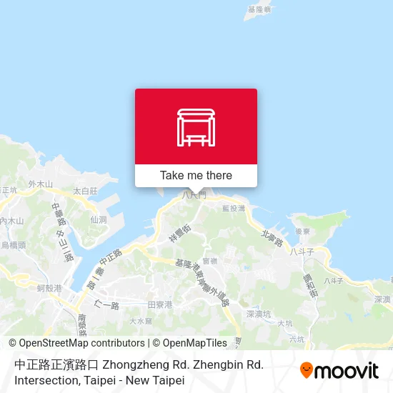 中正路正濱路口 Zhongzheng Rd. Zhengbin Rd. Intersection map