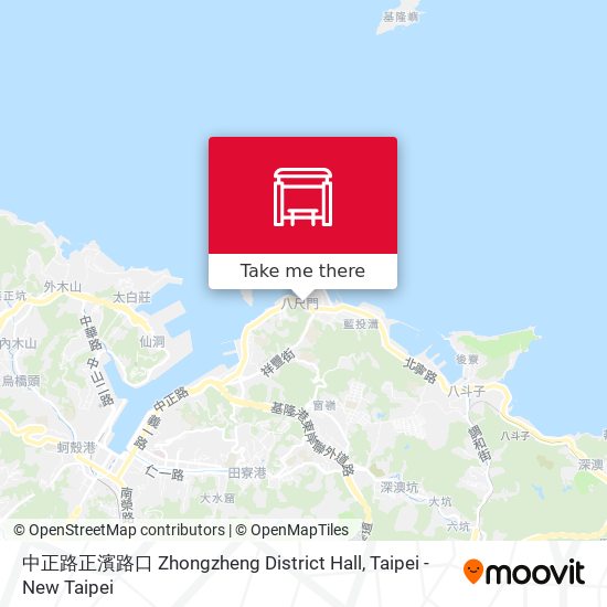 中正路正濱路口 Zhongzheng District Hall map
