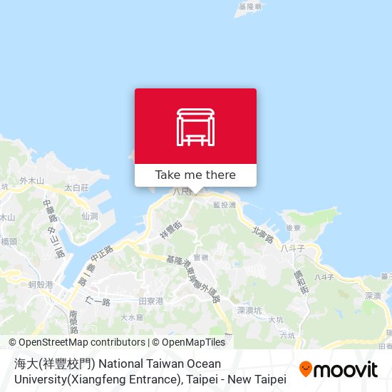 海大(祥豐校門) National Taiwan Ocean University(Xiangfeng Entrance) map