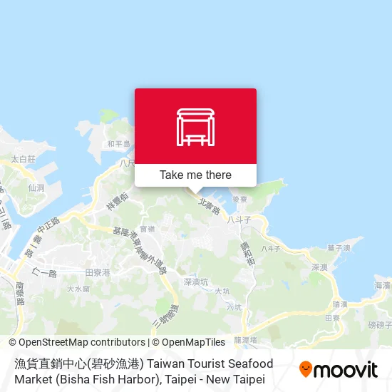 漁貨直銷中心(碧砂漁港) Taiwan Tourist Seafood Market (Bisha Fish Harbor) map