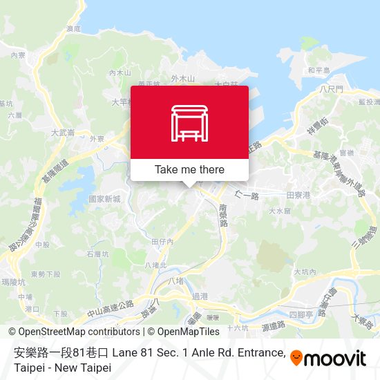 安樂路一段81巷口 Lane 81 Sec. 1 Anle Rd. Entrance map