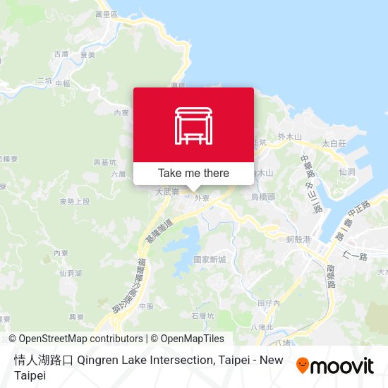 情人湖路口 Qingren Lake Intersection map