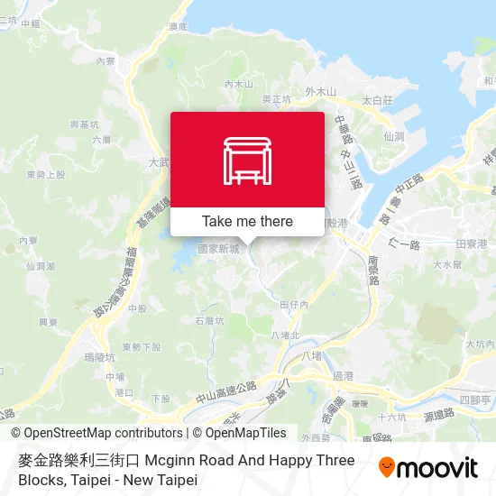 麥金路樂利三街口 Mcginn Road And Happy Three Blocks map