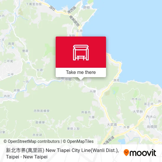 新北市界(萬里區) New Tiapei City Line(Wanli Dist.) map
