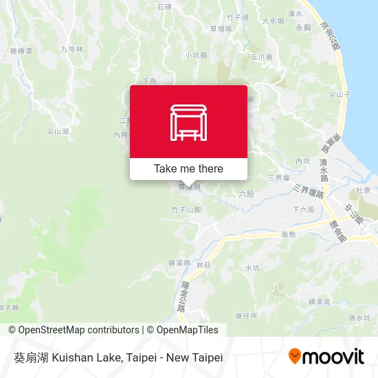 葵扇湖 Kuishan Lake map