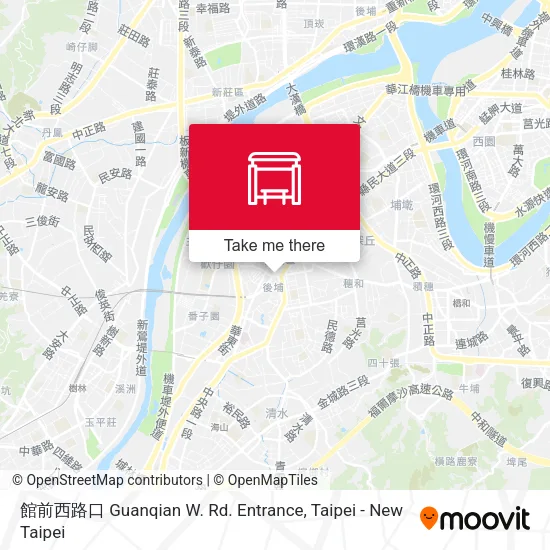 館前西路口 Guanqian W. Rd. Entrance map