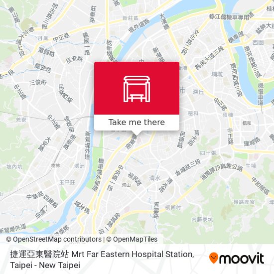 捷運亞東醫院站 Mrt Far Eastern Hospital Station map