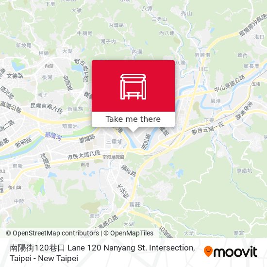 南陽街120巷口 Lane 120 Nanyang St. Intersection map