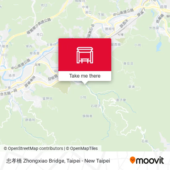 忠孝橋 Zhongxiao Bridge map